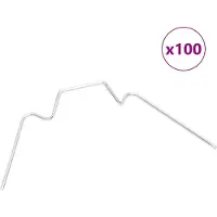 vidaXL Kasclips, 100 stuks, W-vormig, verzinkt staal
