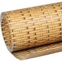 vidaXL Balkonscherm 600x90 cm poly rattan lichtbruin