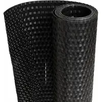 vidaXL Balkonscherm 300x80 cm poly rattan zwart