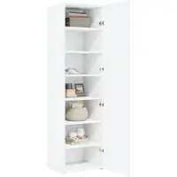 vidaXL Hoge kast 50x42,5x185 cm bewerkt hout wit