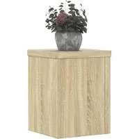 vidaXL Plantenstandaards 2 st 15x15x20 cm bewerkt hout sonoma eiken