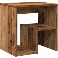vidaXL Nachtkastje 40x30x40 cm bewerkt hout oud houtkleurig