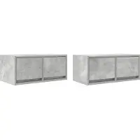 vidaXL Tv-meubels 2 st 60x31x25,5 cm bewerkt hout betongrijs