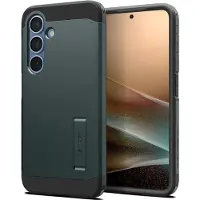 Spigen Tough Armor Backcover MagSafe voor de Samsung Galaxy S25 Plus - Abyss Green