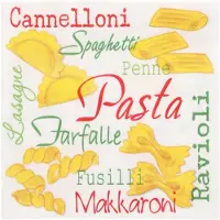 Papstar 10x 20 Servetten 3-laags 1/4 vouw 33 cm x 33 cm Pasta
