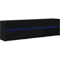 vidaXL TV Eenheden 180 x 34 x 50 cm Zwart Eiken Bewerkt hout