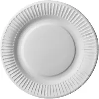 Papstar 25x 12 Borden karton pure rond Ø 19 cm wit