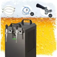 Ich-zapfe Complete set - Biertap STREAM 80K met luchtpomp bierkist, stromingskoeler 2-lijns droge koeler, Type A, Type M