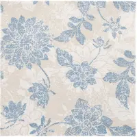 Papstar 8x 20 Servetten ROYAL Collection 1/4 vouw 40 cm x 40 cm arctisch blauw Flowers