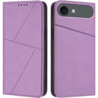 Mobigear Telefoonhoesje geschikt voor Apple iPhone Air Hoesje | Frosted Flip Bookcase Portemonnee | Pasjeshouder voor 2 Pasjes | Telefoonhoesje voor Pinpas / OV Kaart / Rijbewijs - Paars