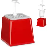 Hendi Sausdispenser met pomp - 2,5L - BPA-vrij - Rood - 230x210x327mm