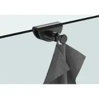 FortiFura Galeria handdoekhaak voor glaswand - geschikt voor 8mm glas - Geborsteld Gunmetal PVD SW1152338