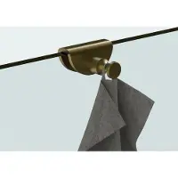 FortiFura Galeria handdoekhaak voor glaswand - geschikt voor 8mm glas - PVD - Geborsteld Messing PVD (Goud) SW1152337