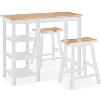 vidaXL 3-delige Barset MDF wit