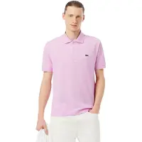 Lacoste 2-knoops poloshirt roze pique