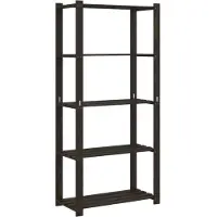 vidaXL Opbergrek 5-laags 80x38x170 cm massief grenenhout zwart
