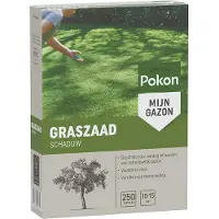 Pokon Graszaad Schaduw - 250gr - Gazonzaad - Geschikt voor 10m² tot 15m² - Speciaal voor een schaduwrijk gazon