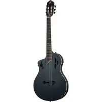 Ortega RTPSTD-SBK-L TourPlayer Series Standard Satin Black Finish linkshandige elektrisch-akoestische klassieke gitaar met tas