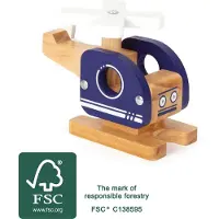 Small Foot - Houten Helikopter Blauw