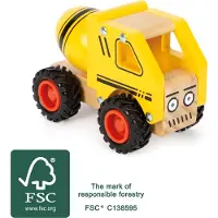 Small Foot - Houten Cementvrachtwagen Geel