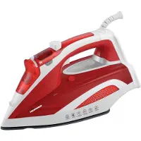 Heinner Stoomstrijkijzer – 2400 W – Keramische Zoolplaat – Waterreservoir 380 ml – Verticale Stoom – Stoomstoot – Anti-druppel – Anti-kalk – Automatische Uitschakeling – Rood