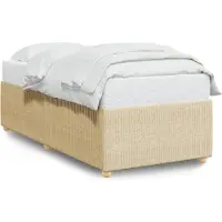 vidaXL Bedframe zonder matras 120x200 cm stof crèmekleurig