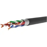 Emos FTP netwerkkabel CAT 5e, 100 meter, PE, verbindingskabel CAT5e FTP, gigabit LAN-kabel, afgeschermd ethernetkabel, geschikt voor buitengebruik, S9224