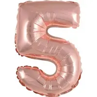 Amscan Folieballon Cijfer 5 35 Cm Roze