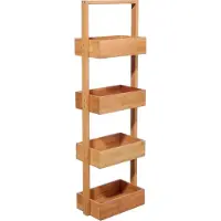 Five Bamboe Plankeenheid - 4-laags, lichtbruin, 25 x 16 x 88 cm
