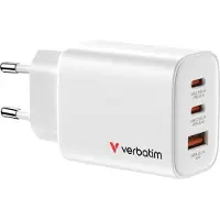 Verbatim Essentials GaN-oplader 65 W EU-stekker Wit