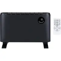 Alpina sport Alpina Elektrische verwarming, 2000W – Elektrische verwarming, convectorkachel – Verwarming met instelbare thermostaat en 3 warmtestanden – Vrijstaand of voor wandmontage – Zwart