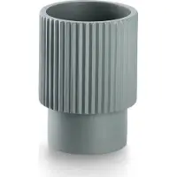 Zeller Tandenborstel mok, Tandenborstel beker "Stripes", polyresin, salie (Ø 8 x 11 cm)