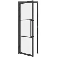 Inova complete glazen binnendeur - 90 X 202 - 3 vakken - scharnieren links - helder -incl. kozijn
