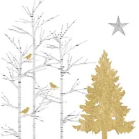 Ppd - Lunch servetten - Mystic Tree White