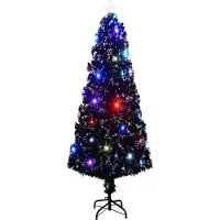 vidaXL Voorverlichte kerstboom met standaard en LED 240 cm glasvezel