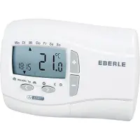Eberle INSTAT PLUS Ruimteklokthermostaat H9.65xB13.7xD2.13cm draadloos Wit