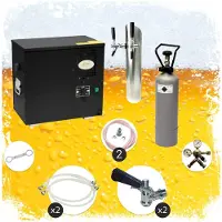 Ich-zapfe Complete Set - Biertap - AS-40, 2-kraans - Waterbadkoeler - Thuistap - Bierkoeler - met Fustkoppeling Type S, Adapter 5 liters