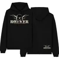 Rokker Logo, capuchon ,zwart ,XXL