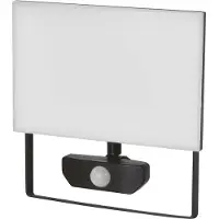 Emos LED-schijnwerper Tambo met bewegingssensor, slanke aluminium behuizing, waterdicht, neutraal wit licht, 5000 lm, 50 W, voor buitengebruik, zwart, ZS2942