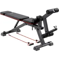 OEM VEVOR Verstelbare halterbank voor fitness, geschikt voor volledige lichaamstraining (draagvermogen 363 kg), trainingsbank voor sit-ups, platte fitnessbank