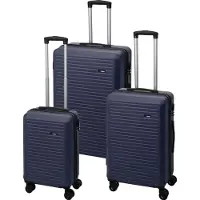 ProWorld Reiskoffers met wielen, set van 3, 50/60/70 cm, blauw