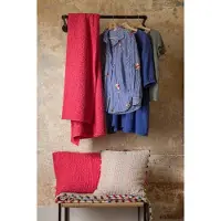 Vivaraise Deken Tana in polyester, kleur framboos, 140 x 200 cm