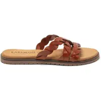 Lazamani Slippers Dames Cognac Leer Maat 36