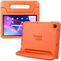 HappyCase Kinder Tablethoes Geschikt voor Lenovo Tab M10 Plus Gen 3 (10.6) | Kindvriendelijke Hoes | Beschemhoes | Kinderhoes | met Handvat en Standaard | Oranje