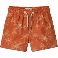 Salted Stories zwemshort brique Oranje Jongens Polyester All over print - maat 86/92