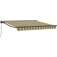vidaXL Zonnescherm Frame Groen en Geel 300 x 250 cm