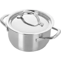 Demeyere 58314 – Resto 3 Kookpot 14 cm / 1L – Roestvrijstalen kookpot met deksel