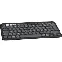 Logitech Pebble Keys 2 K380s, Mini, Draadloos, Bluetooth, Schaarmechanisme, QWERTZ, Grafiet
