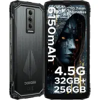 Doogee Blade 10 Pro Energy 4.5G - Robuuste Telefoon - Smartphone - 32 GB RAM+256 ROM（2TB/TF) - Android 15 - 6,56-inch HD+ 90Hz - 6150mAh/18W - IP68 - 10.7mm - Face ID - NFC - GPS - Rood