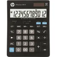 HP Zakrekenmachines, OfficeCalc 200 II bureaucalculator zwart (Zonnecellen, Batterijen)